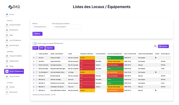Interface locale DAQ